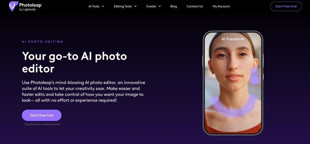 photoleap ai your go to baner
